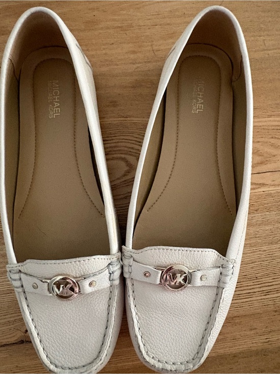 Michael Kors Shoes - Michael Kors Women's White Leather Moccasin Loafers